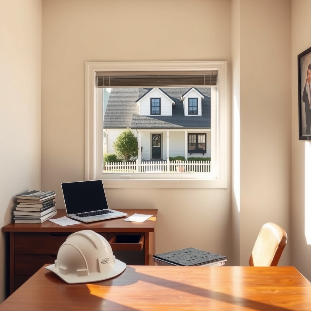 Professional office workspace showing contractor coordination and local service management