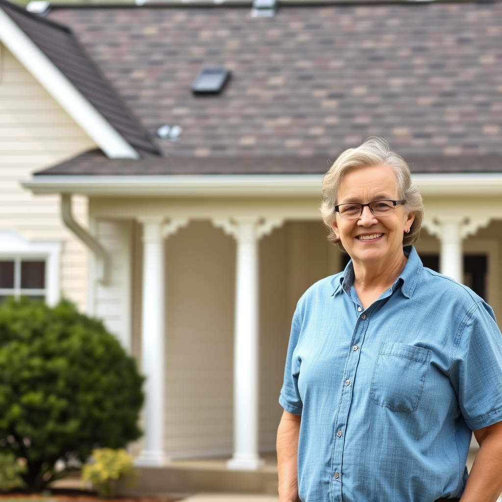Satisfied homeowner with confidence at their property
